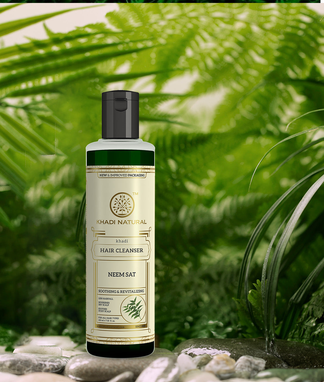 Khadi Natural Neem Sat Hair Cleanser - 210ml - Image 8 - Buy from Indicrest