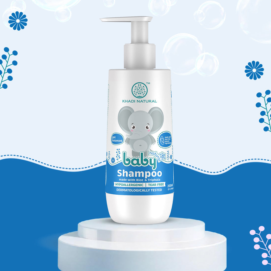 Khadi Natural Baby Hair Cleanser Made with Rice and Triphala, Tear-free Baby Shampoo - 200ml - Image 6 - Buy from Indicrest