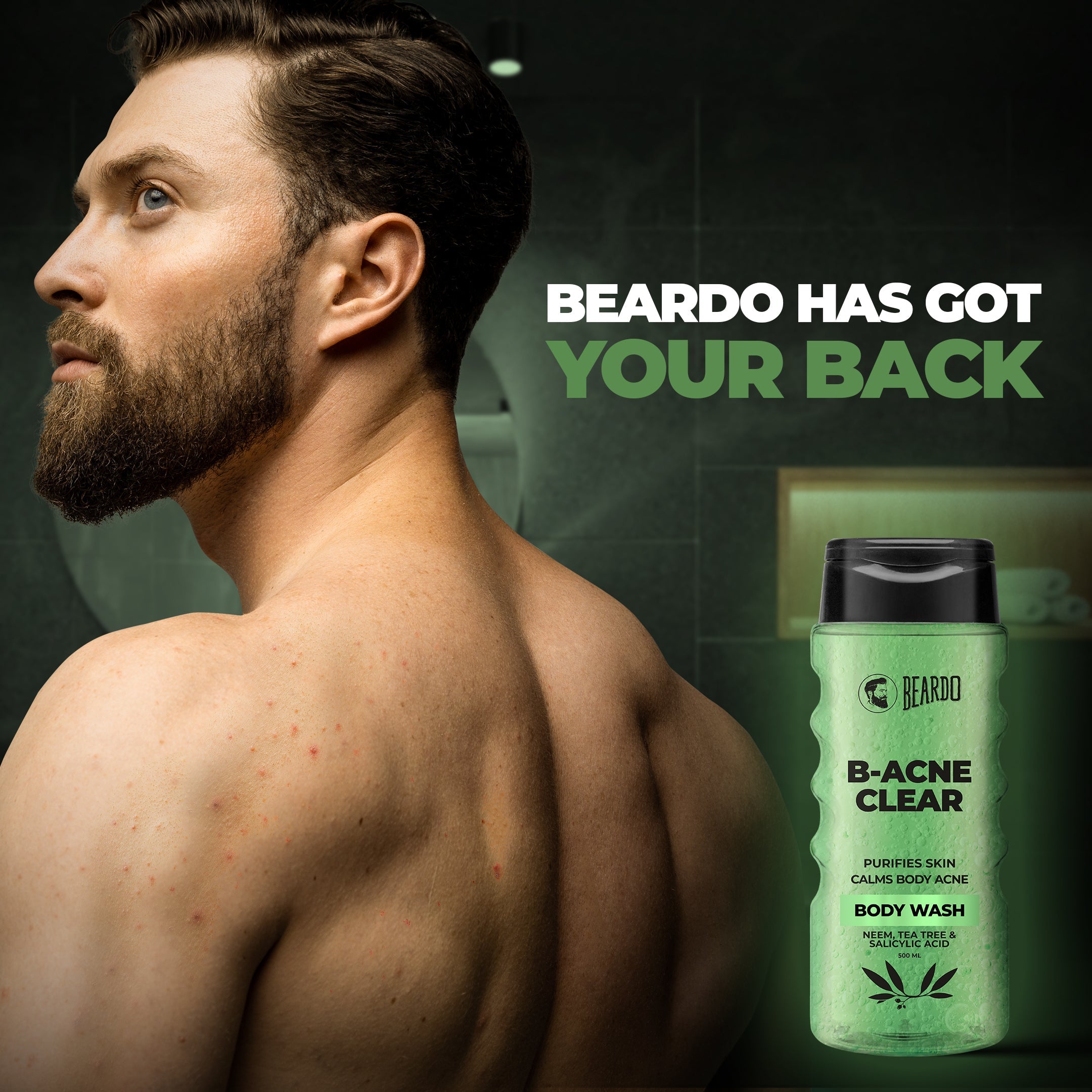 Beardo Body-Acne Clear Body Wash, 500ml - Image 5 - Buy from Indicrest