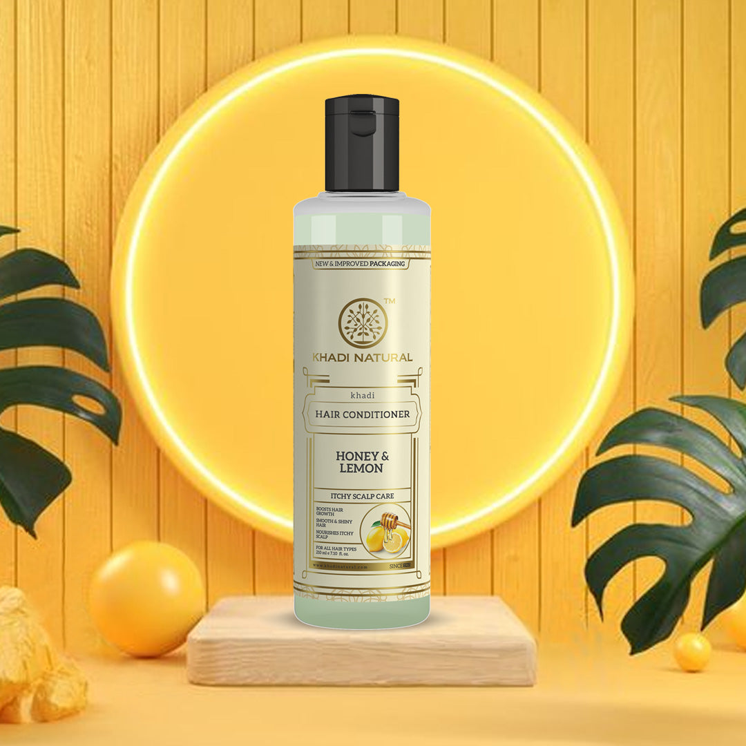 Khadi Natural Honey & Lemon Hair Conditioner - 210ml - Image 7 - Buy from Indicrest