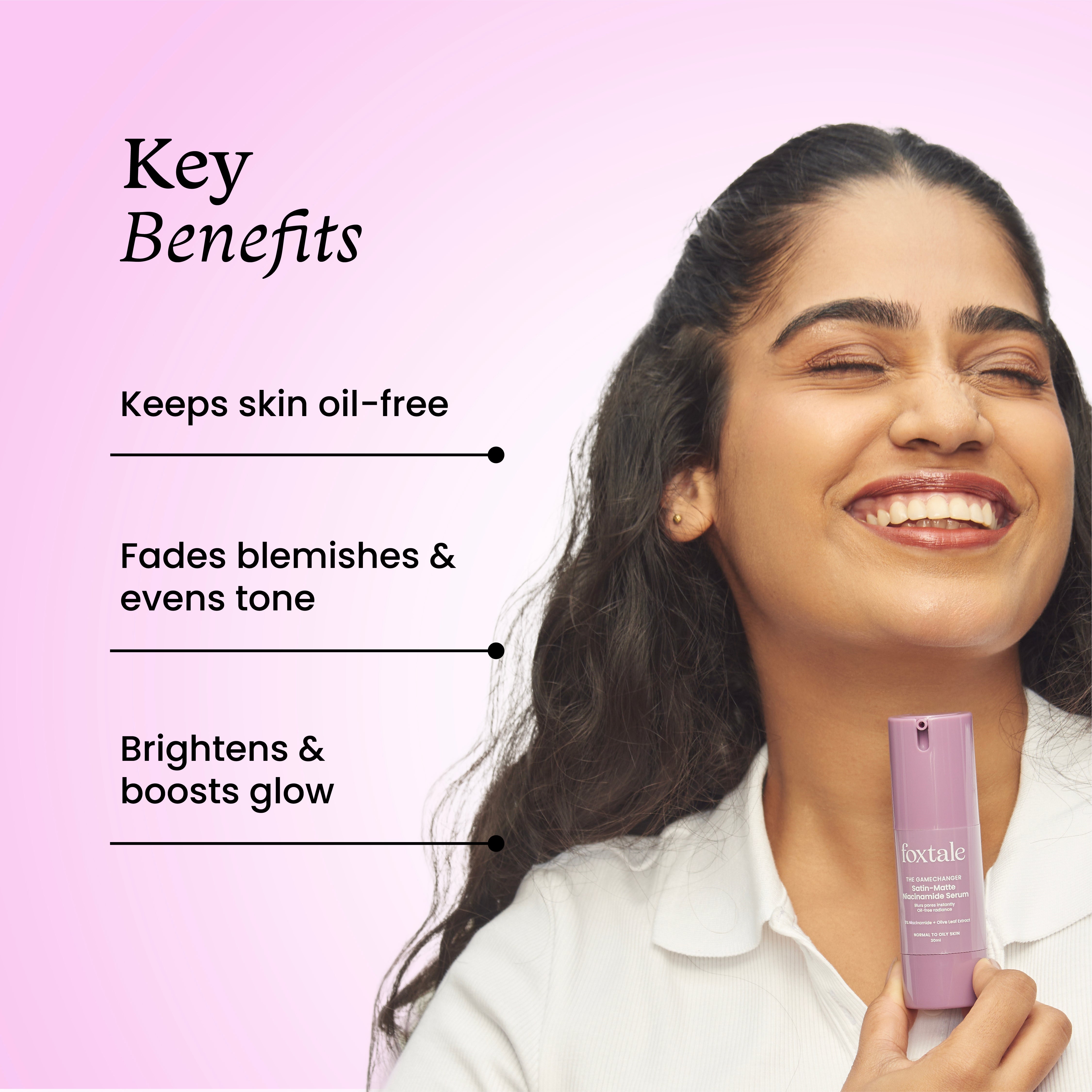Foxtale 5% Niacinamide Brightening Serum Fades blemishes and brightens skin - Image 2 - Buy from Indicrest