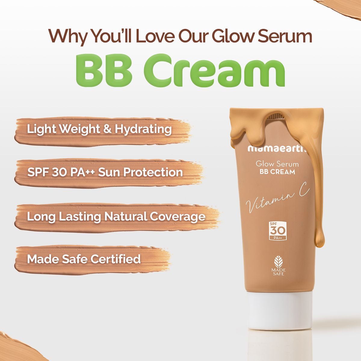 Mamaearth Glow Serum BB Cream with Vitamin C & Turmeric, 25g - Image 4 - Buy from Indicrest