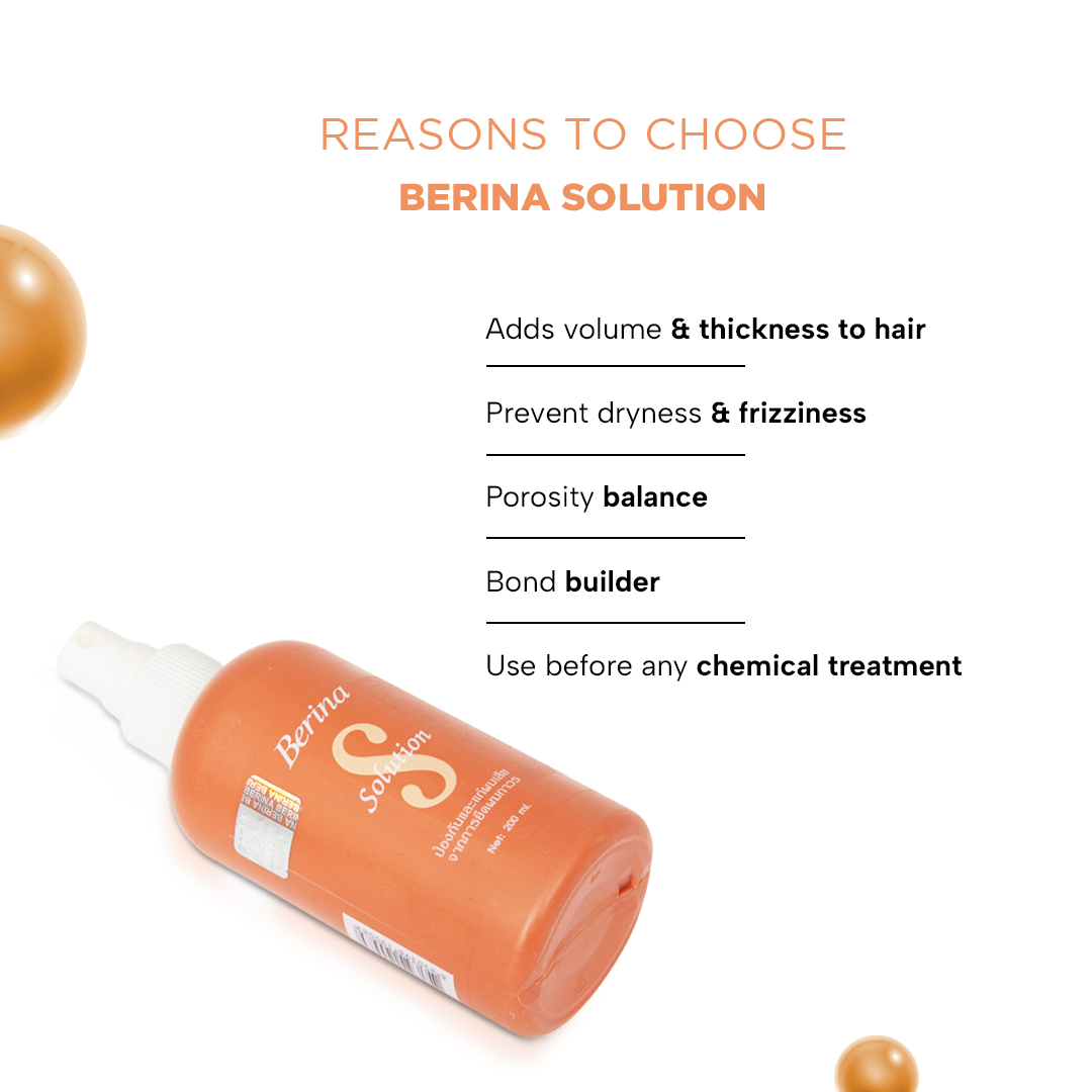 Berina Professional Hair Solution | Nourishes, Repairs & Strengthens Dry, Damaged & Frizzy Hair, 200ml