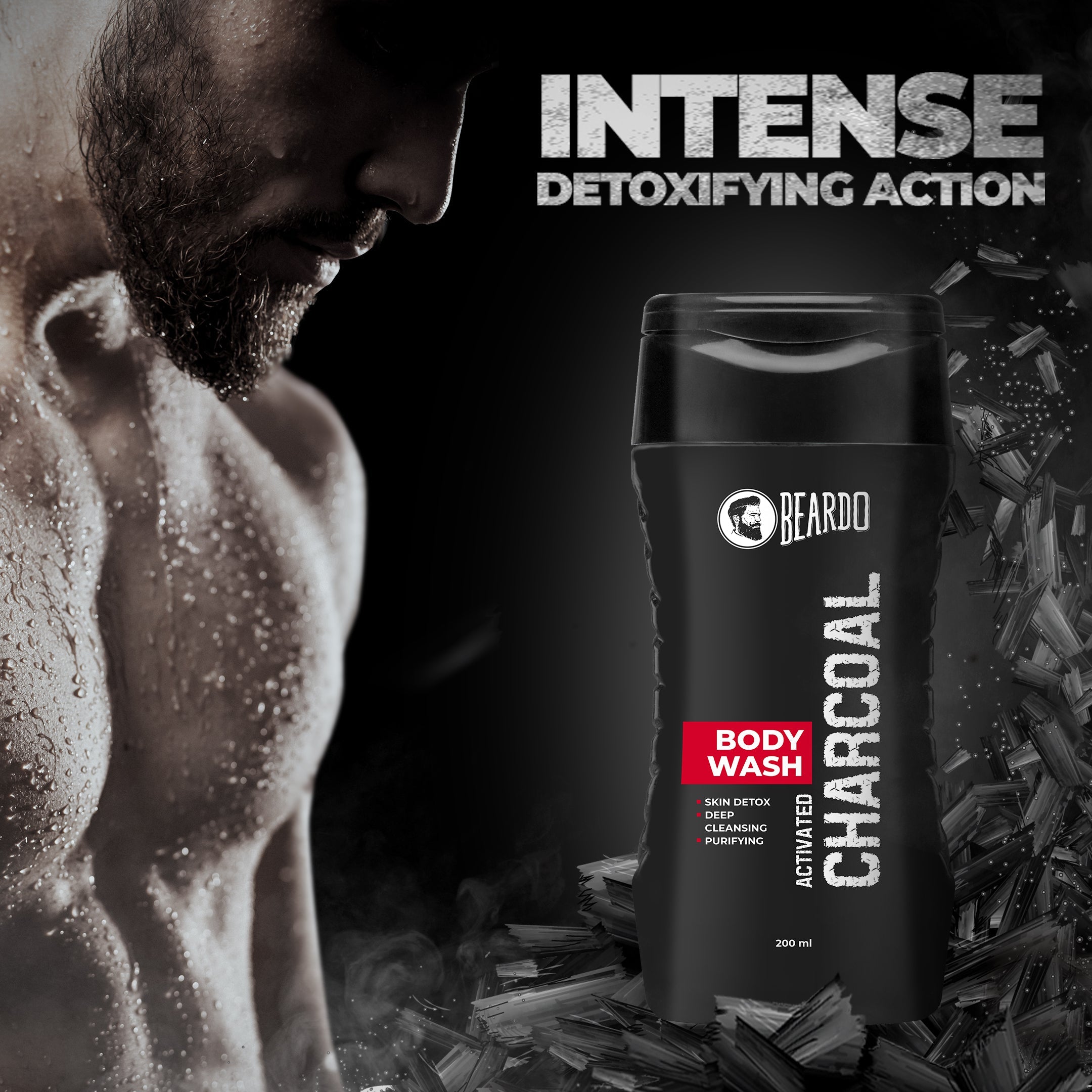 Beardo Charcoal Facewash & Charcoal Bodywash Combo - Image 3 - Buy from Indicrest