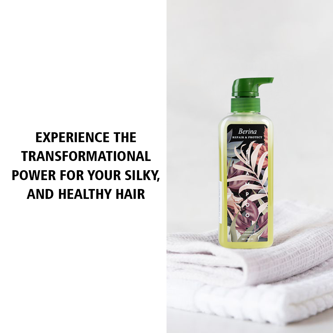 Berina Professional Repair & Protect Shampoo | Repairs, Strengthens & Protects Damaged Hair, 480ml