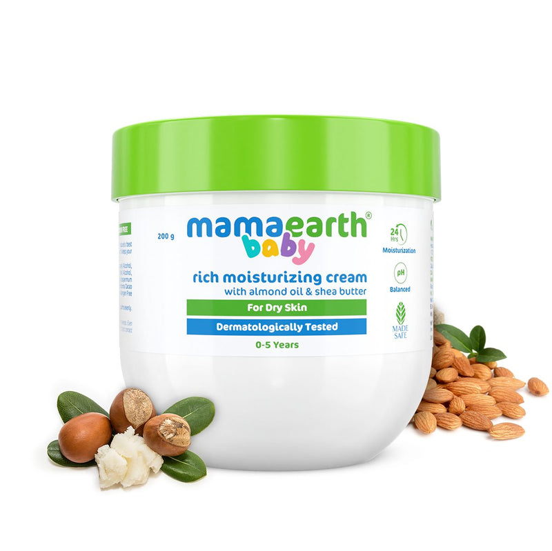 Mamaearth Rich Moisturizing Cream With Almond Oil & Shea Butter For Dry Skin, 200g - Buy from Indicrest