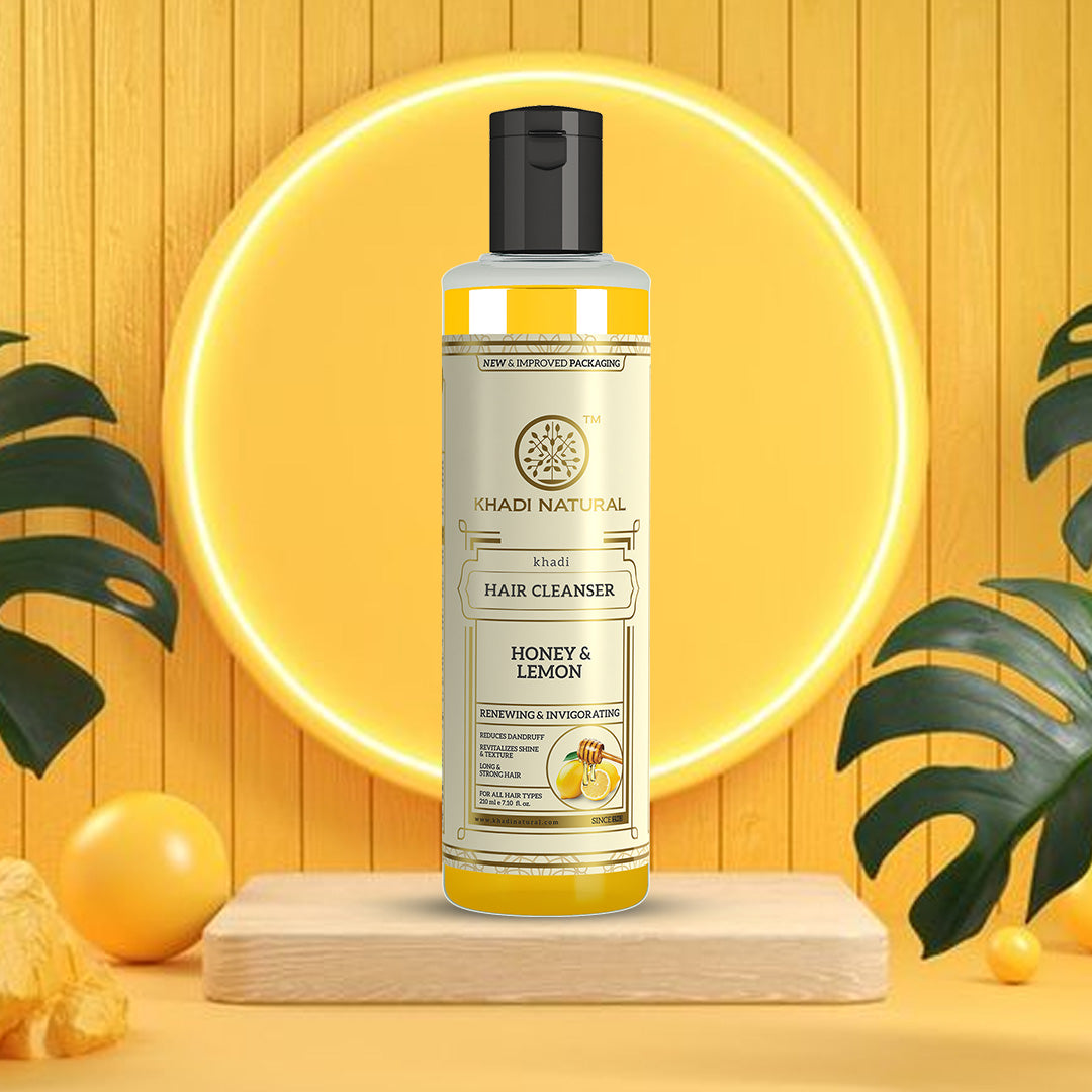 Khadi Natural Honey & Lemon Hair Cleanser - 210ml - Image 7 - Buy from Indicrest