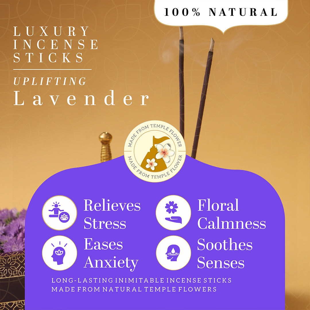 Khadi Natural Incense Sticks Lavender Combo (Pack of 3) - Image 2 - Buy from Indicrest