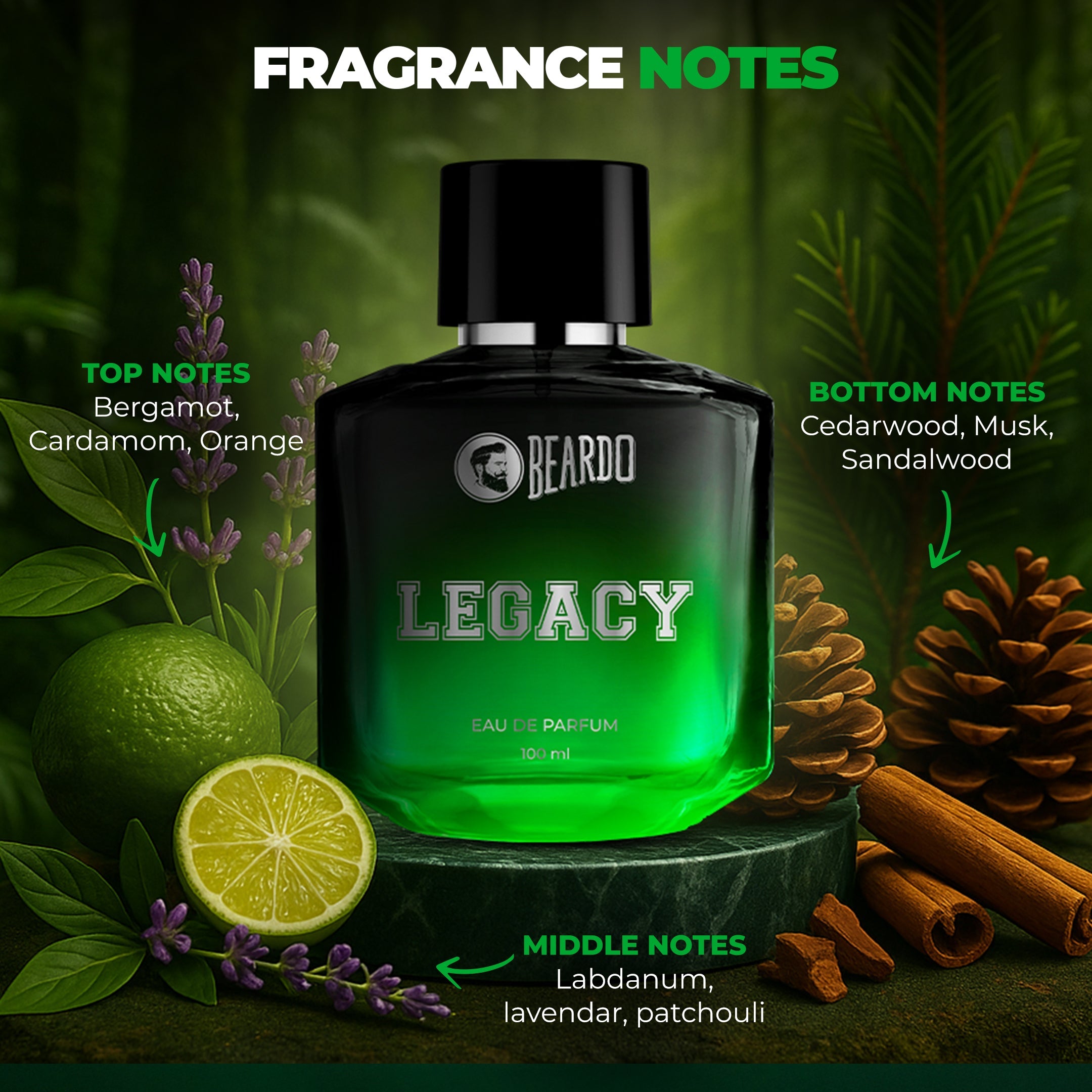 Beardo Legacy Perfume EDP, 100ml - Image 3 - Buy from Indicrest