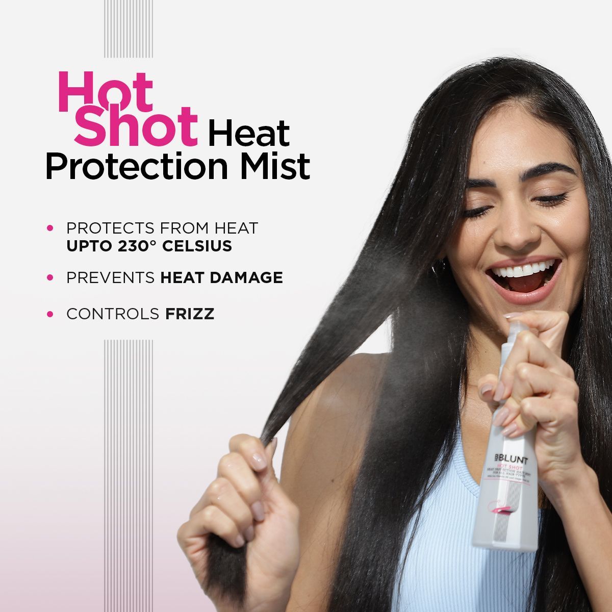 Bblunt Hot Shot Heat Protection Mist with Grapeseed Oil & Provitamin B5, 150ml, Pack of 2 - Image 10 - Buy from Indicrest
