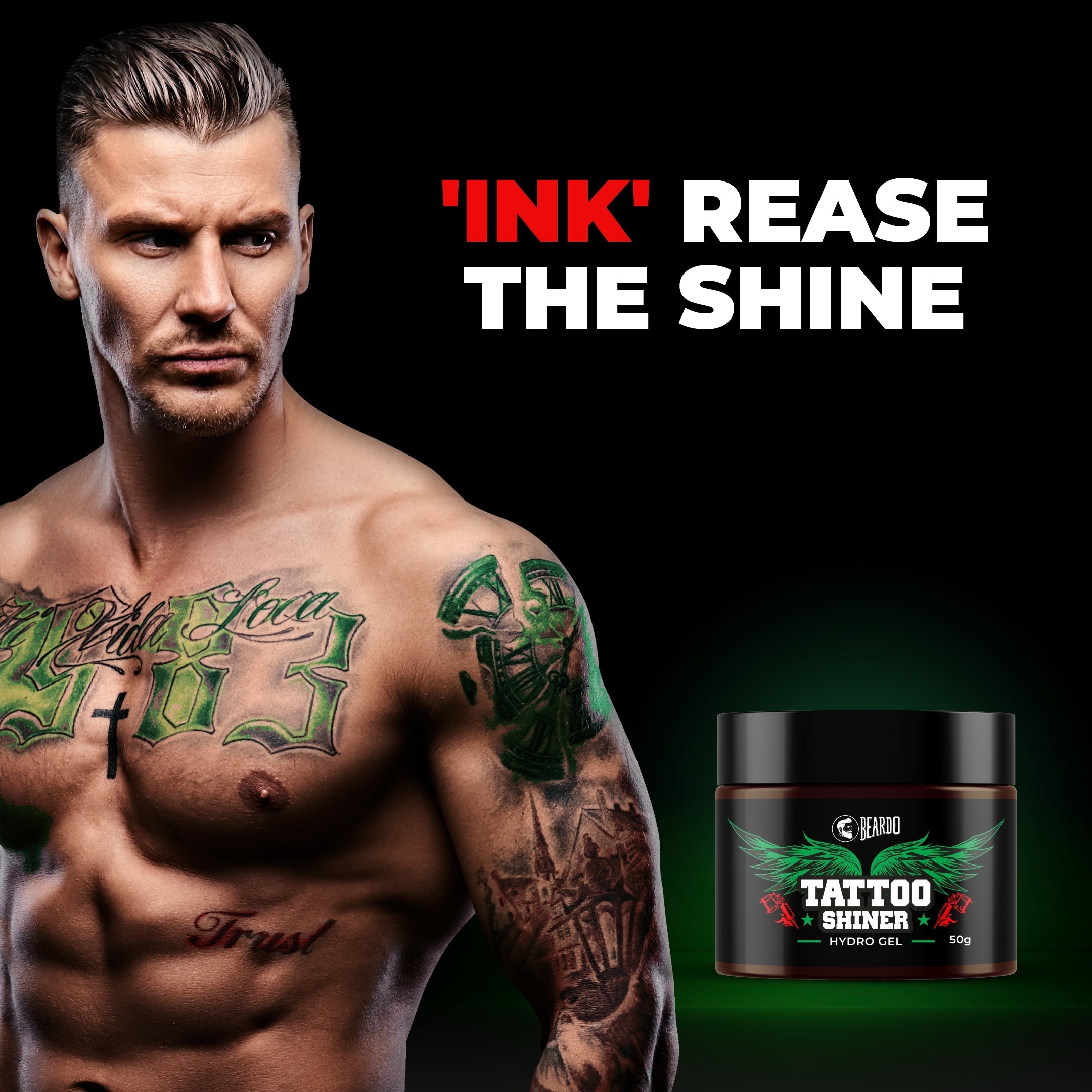 Beardo Tattoo Shiner Gel, 50g - Image 2 - Buy from Indicrest