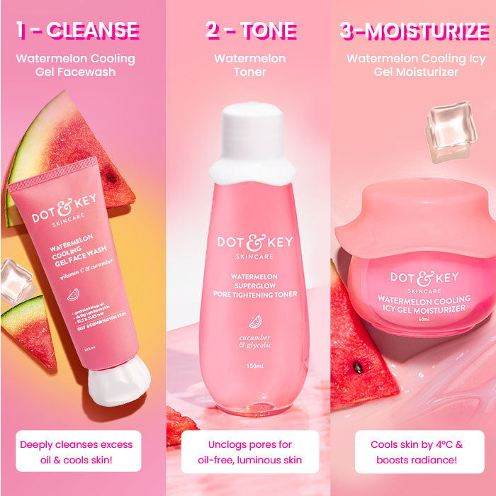 Dot & Key Watermelon Cool CTM Regime, (100ml+60ml+150ml)