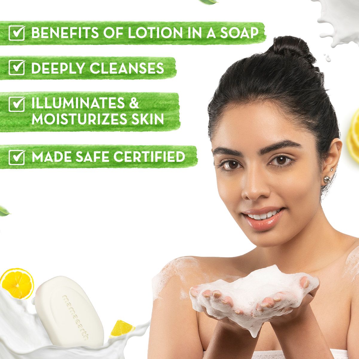 Mamaearth Vitamin C Moisturizing Lotion Soap with Vitamin C & Honey for Skin Illumination (Pack Of 4), 125 g X 4 - Image 2 - Buy from Indicrest