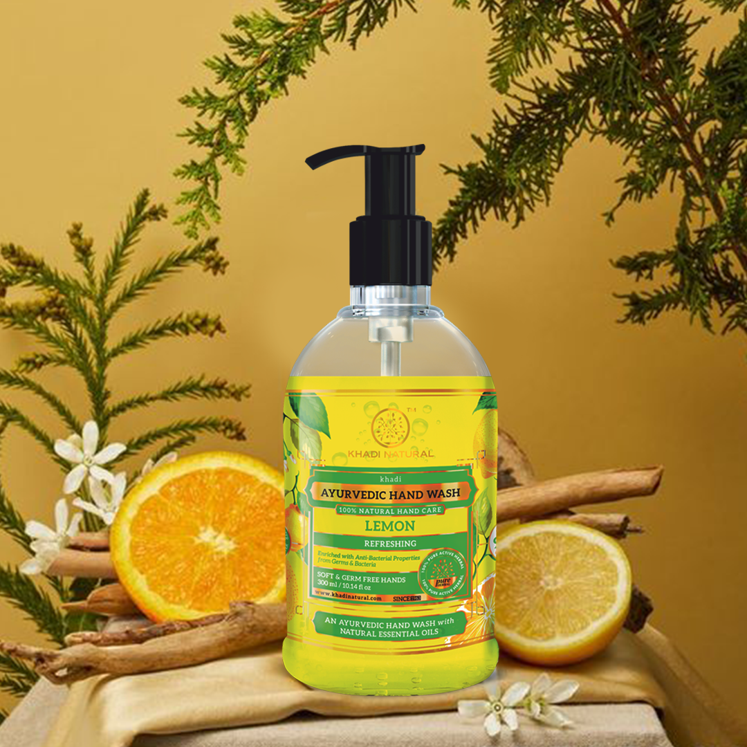Khadi Natural Refreshing Lemon Handwash - 300ml - Image 5 - Buy from Indicrest