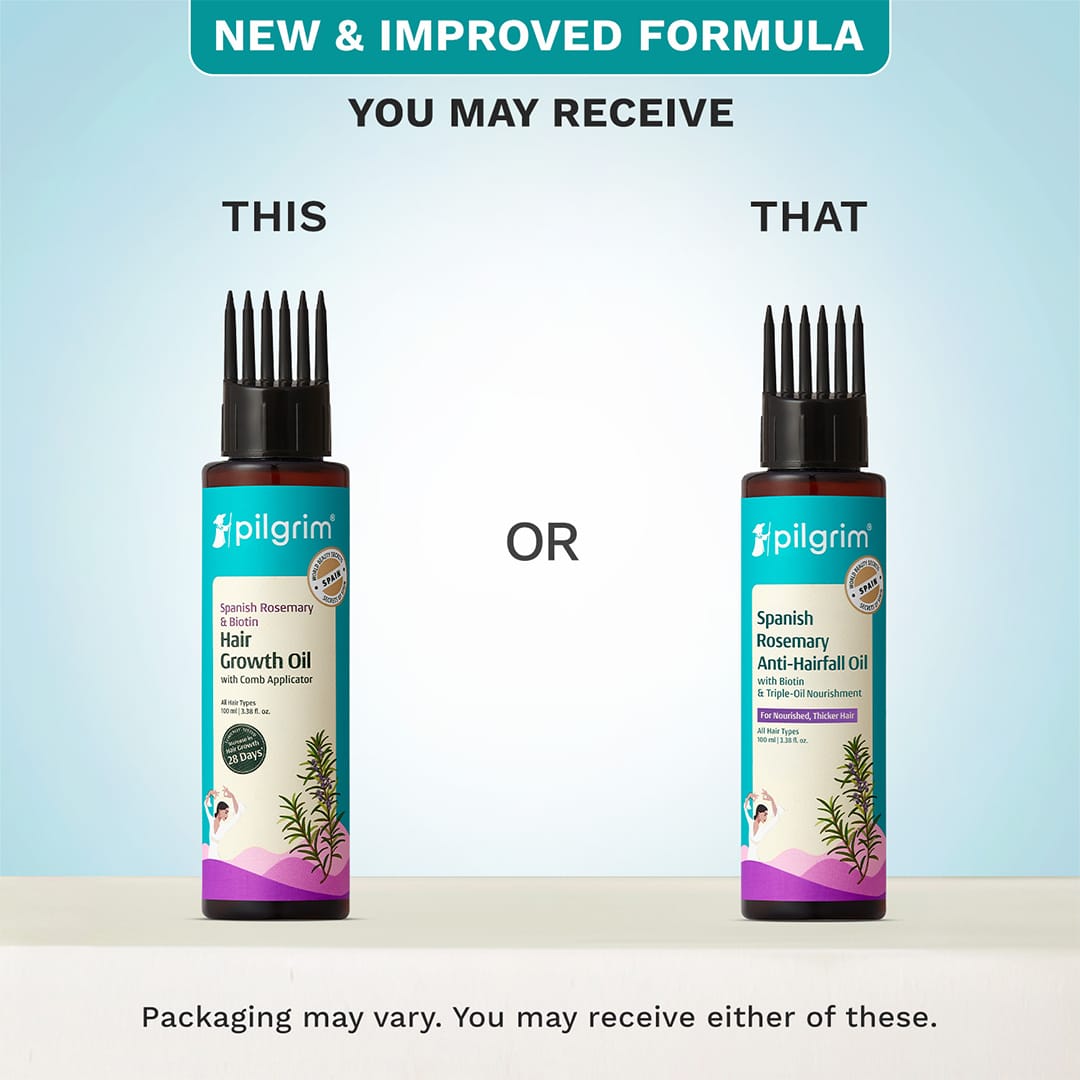 Pilgrim Spanish Rosemary Anti-Hairfall Oil with Biotin & Triple-Oil Nourishment, 100ml - Image 2 - Buy from Indicrest