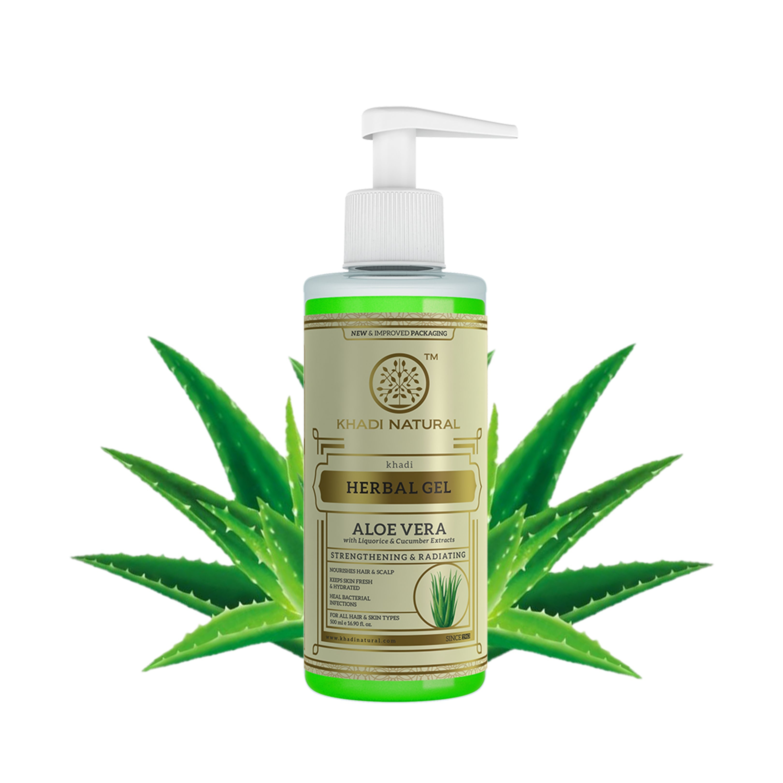 Khadi Natural Aloe Vera Gel With Liquorize & Cucumber Extracts - 500ml - Image 6 - Buy from Indicrest