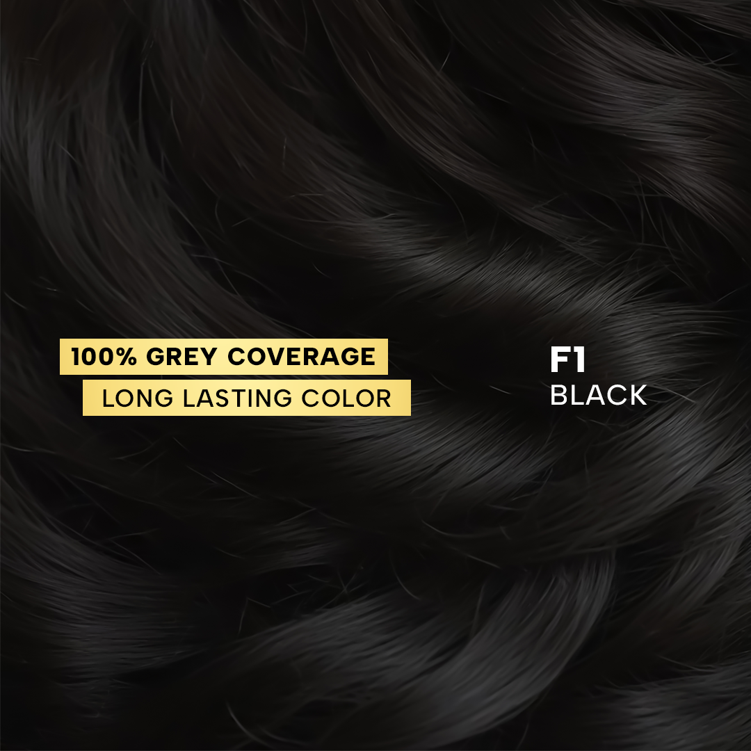 Berina Professional Permanent Ammonia-Free Hair Color Cream F01 Black | Deep Black Shade with Long-Lasting Coverage, F01-Black