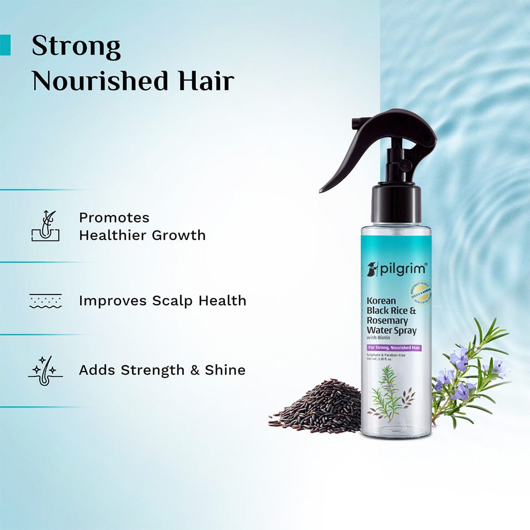 Pilgrim Korean Black Rice and Rosemary Water Spray With Biotin, 100ml - Image 3 - Buy from Indicrest