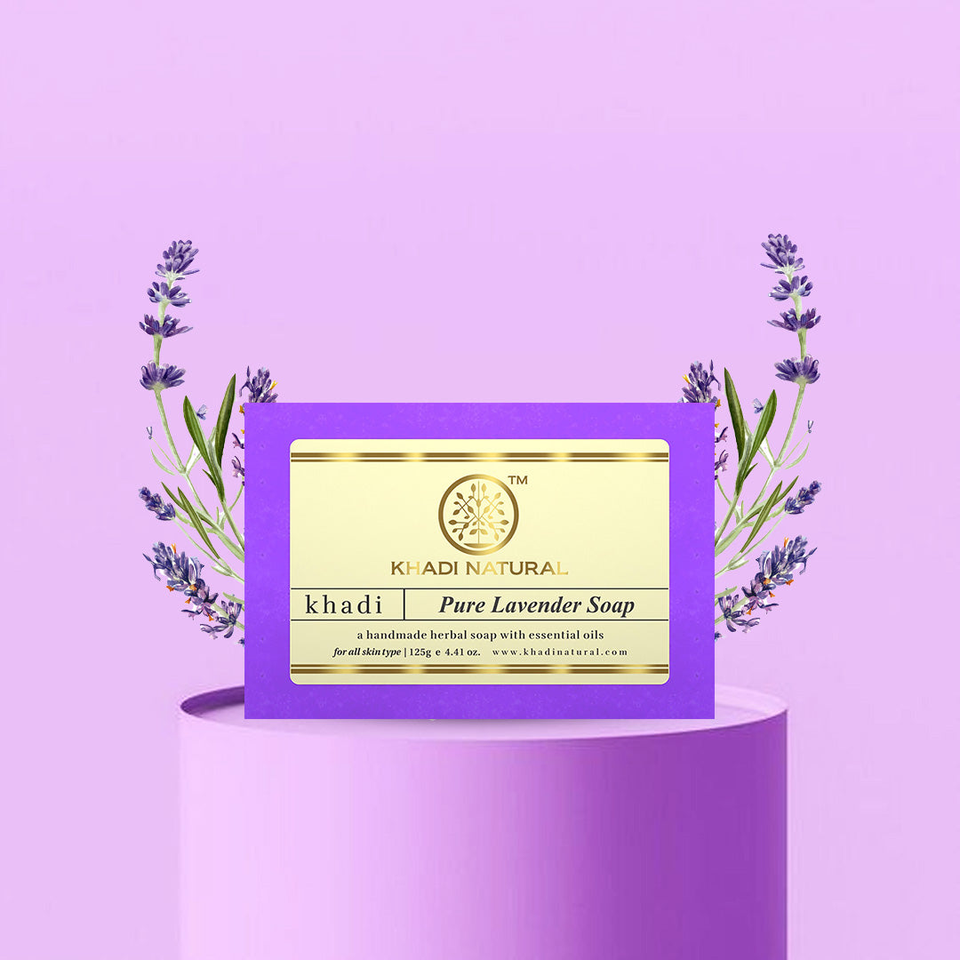 Khadi Natural Pure Lavender Soap - 125gm - Image 6 - Buy from Indicrest