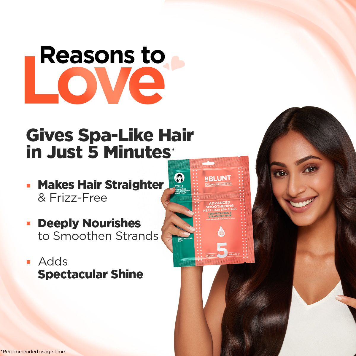 Bblunt Advanced Smoothening Heat Hair Spa Mask with Keratin & Hyaluronic Acid, 70g, Pack of 3 - Image 10 - Buy from Indicrest
