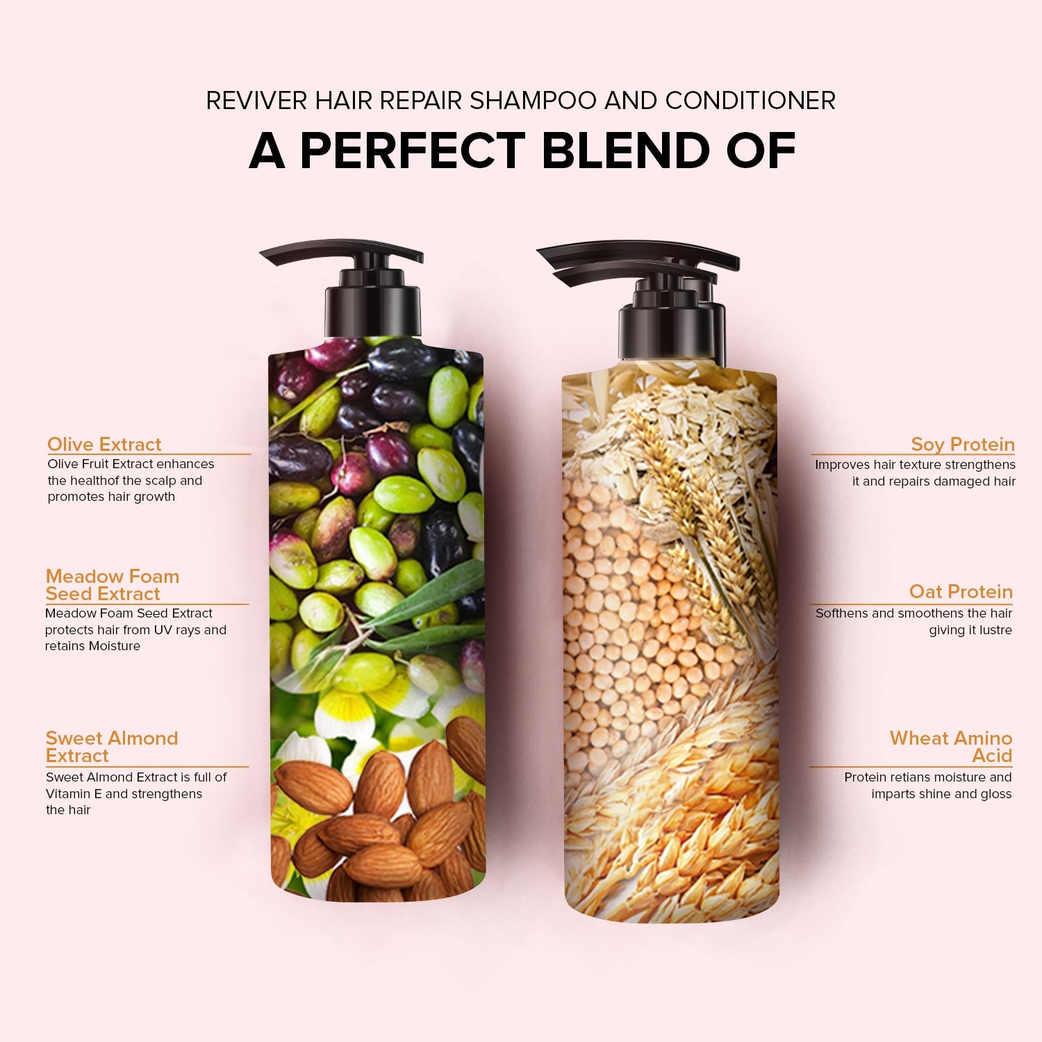 De Fabulous Reviver Hair Repair Shampoo 1000ml and Conditioner 1000ml Combo - Image 2 - Buy from Indicrest