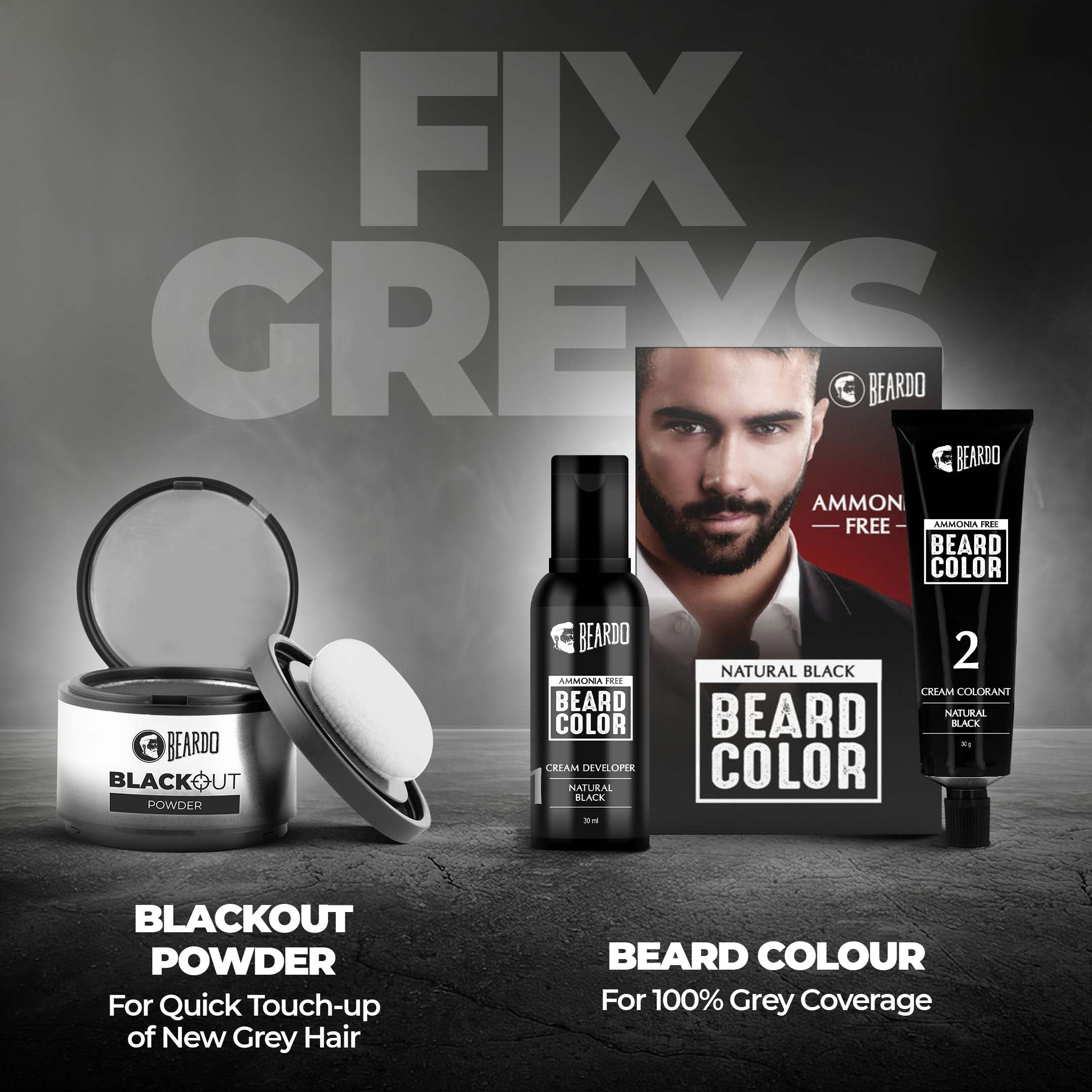 Beardo Grey Beard Fix Combo - Image 2 - Buy from Indicrest