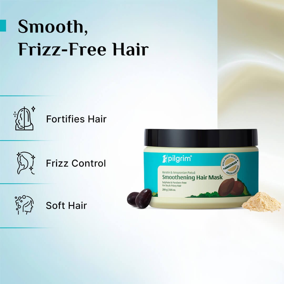 Pilgrim Patua & Keratin Smoothening Hair Mask, 200g - Image 3 - Buy from Indicrest