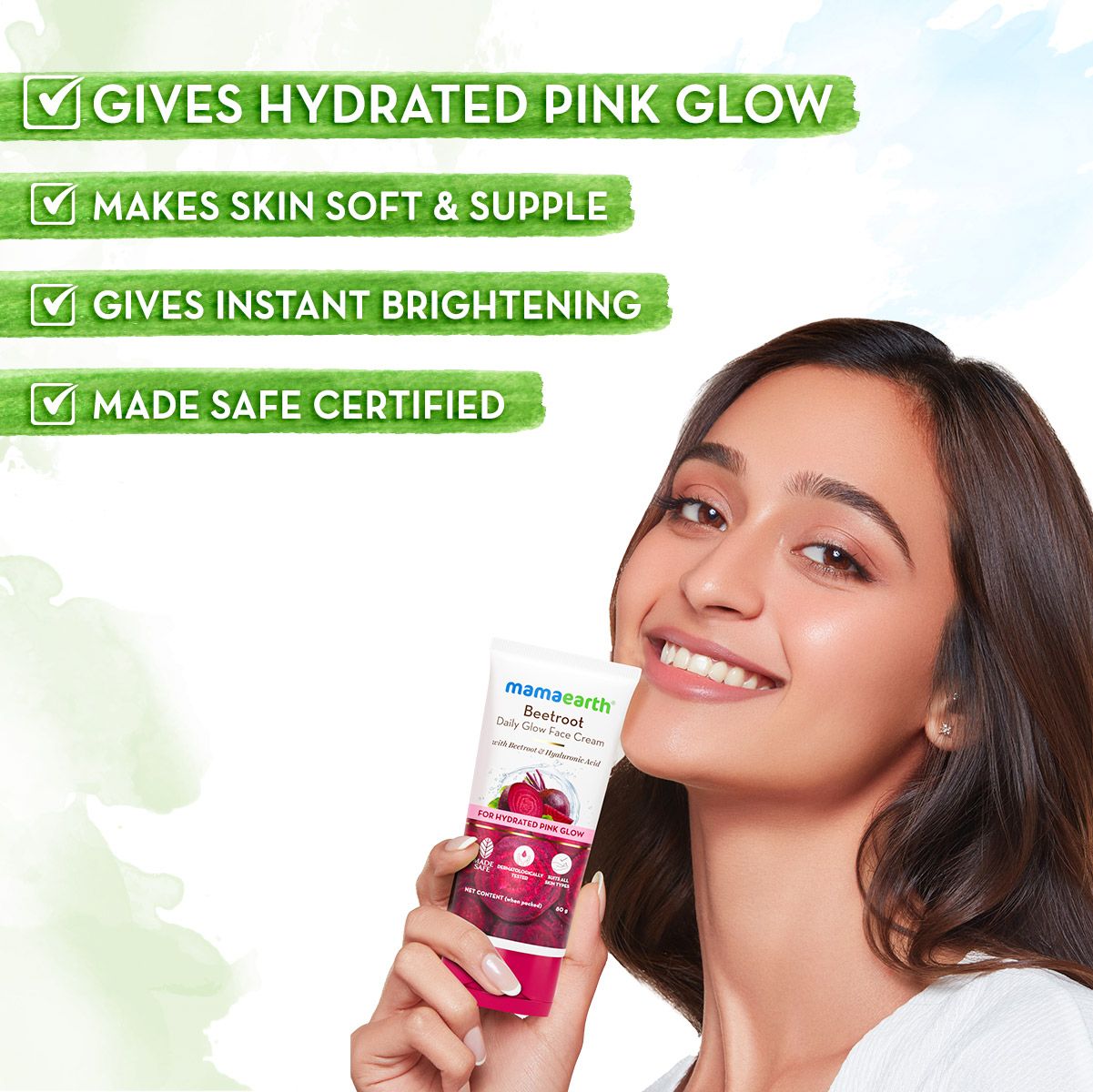 Mamaearth Beetroot Daily Glow Face Cream With Beetroot & Hyaluronic Acid, Pack of 3 X 80g - Image 3 - Buy from Indicrest