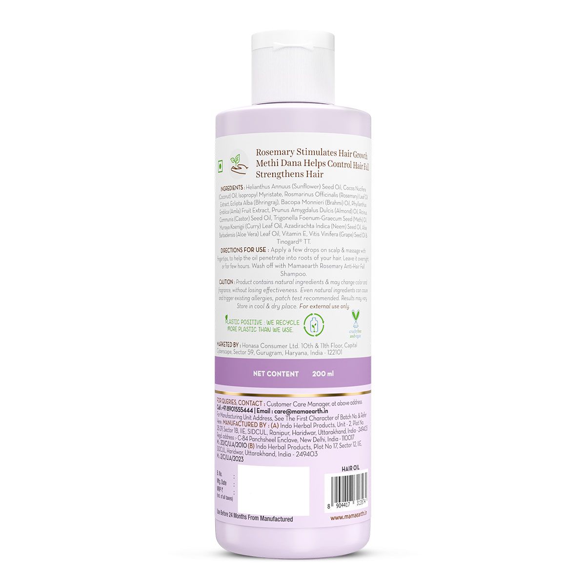 Mamaearth Rosemary Hair Growth Oil with Rosemary & Methi Dana for Promoting Hair Growth, 200ml - Image 7 - Buy from Indicrest