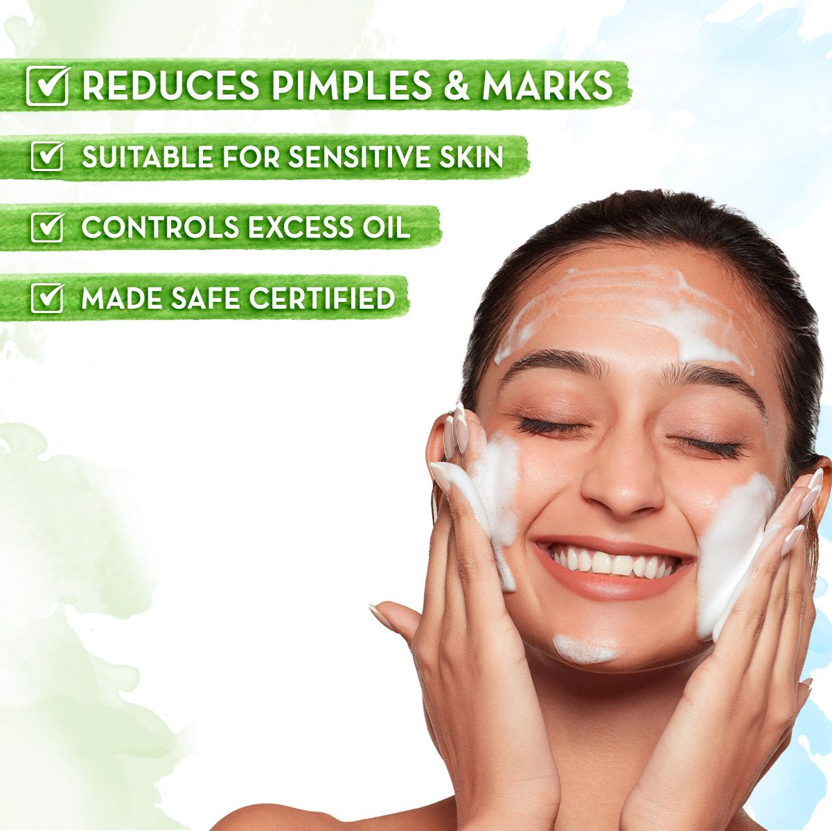 Mamaearth Neem Pimple Clear Face Wash with Neem & Salicylic Acid, 150ml - Image 2 - Buy from Indicrest