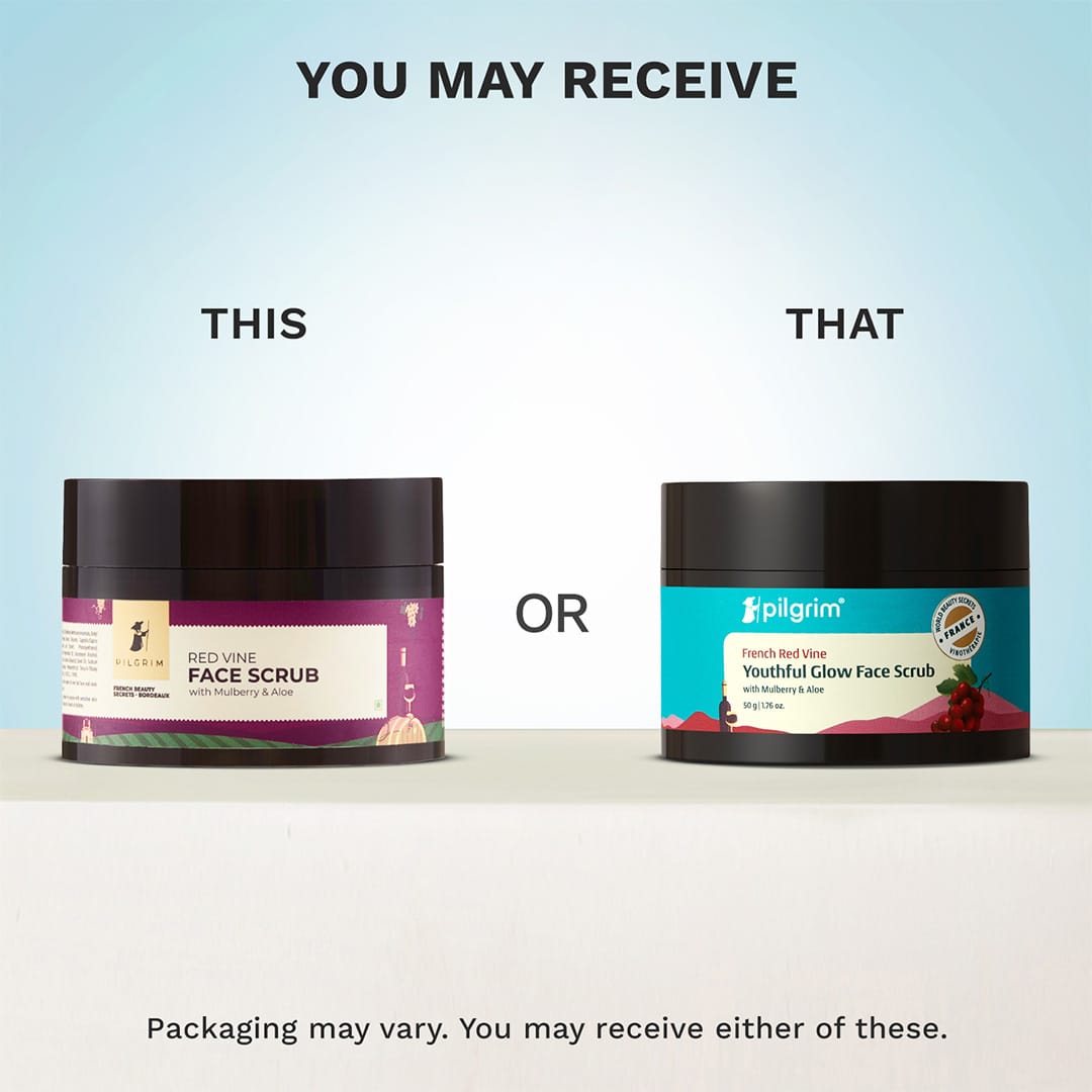 Pilgrim French Red Vine Youthful Glow Face Scrub, 50g - Image 2 - Buy from Indicrest