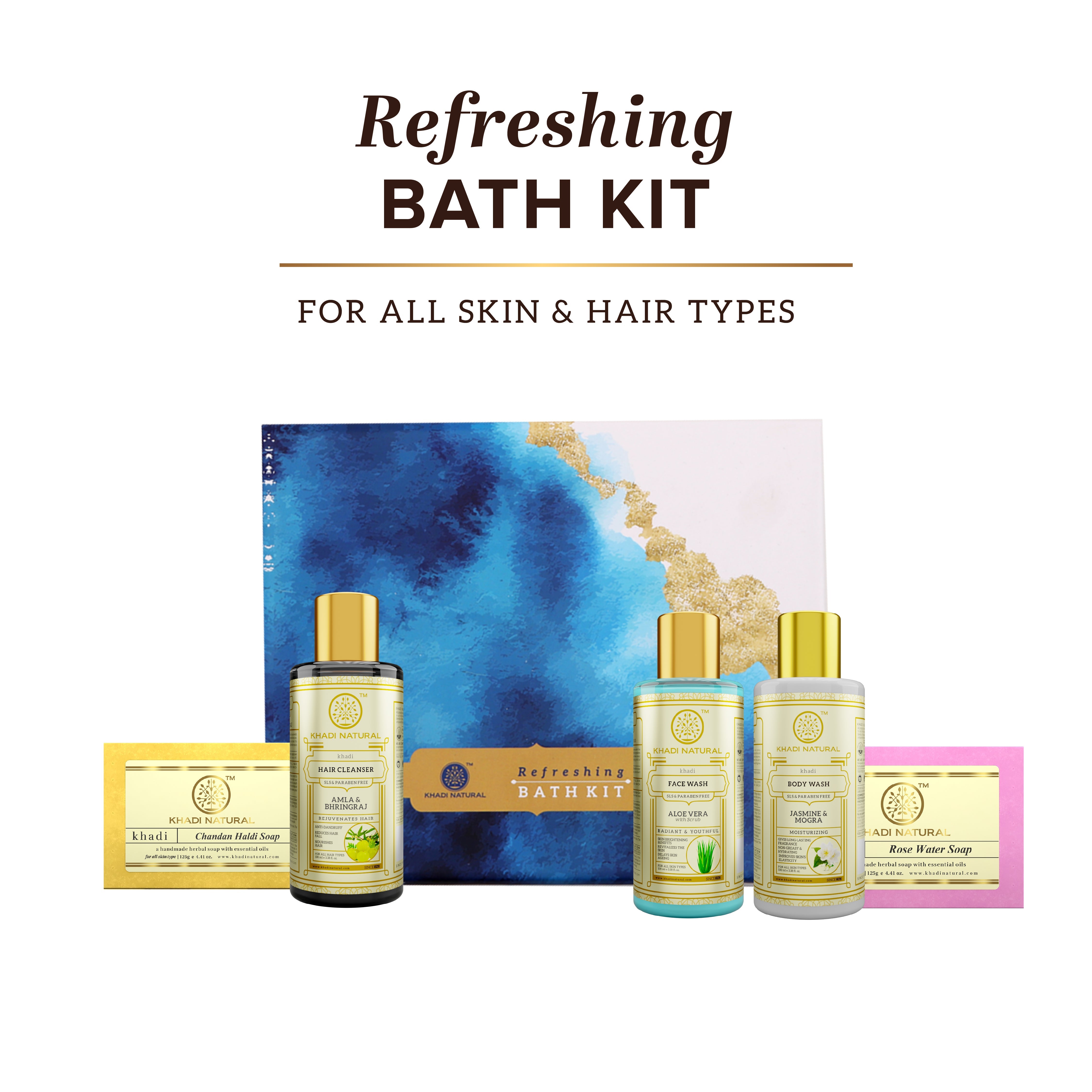 Khadi Natural Refreshing Bath Pack Bath Kit Free Size - Image 2 - Buy from Indicrest