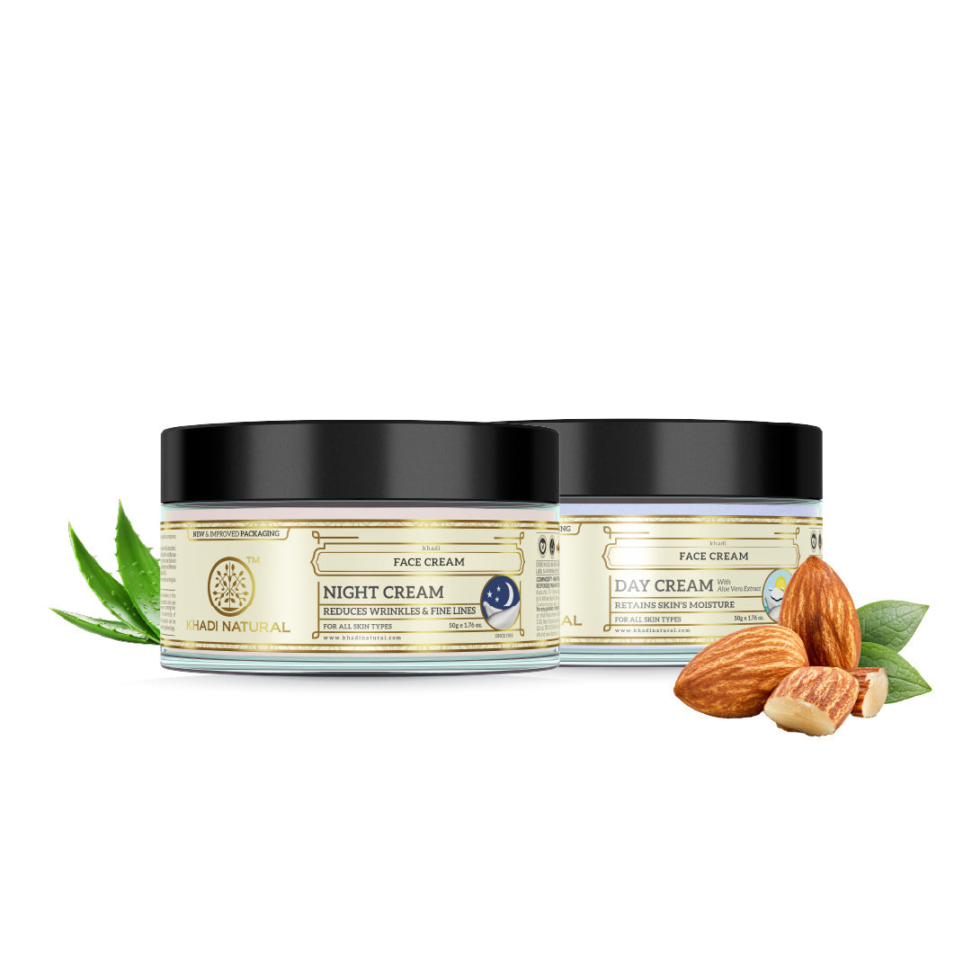 Khadi Natural Day Bright & Night Repair Cream Combo - Pack of 2 (50gm Each) - Image 6 - Buy from Indicrest