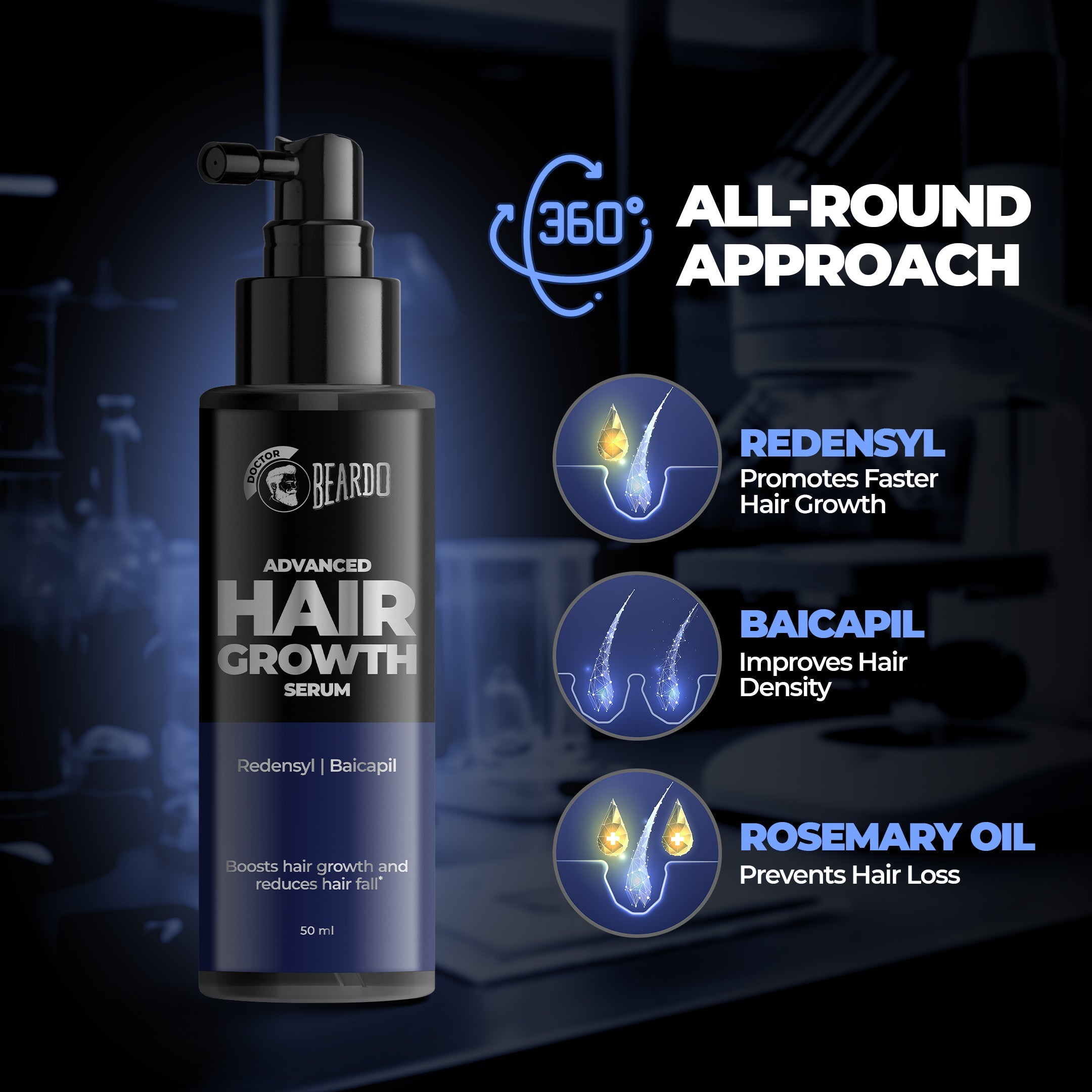 Beardo Advanced Hair Growth Serum, 50ml - Image 6 - Buy from Indicrest