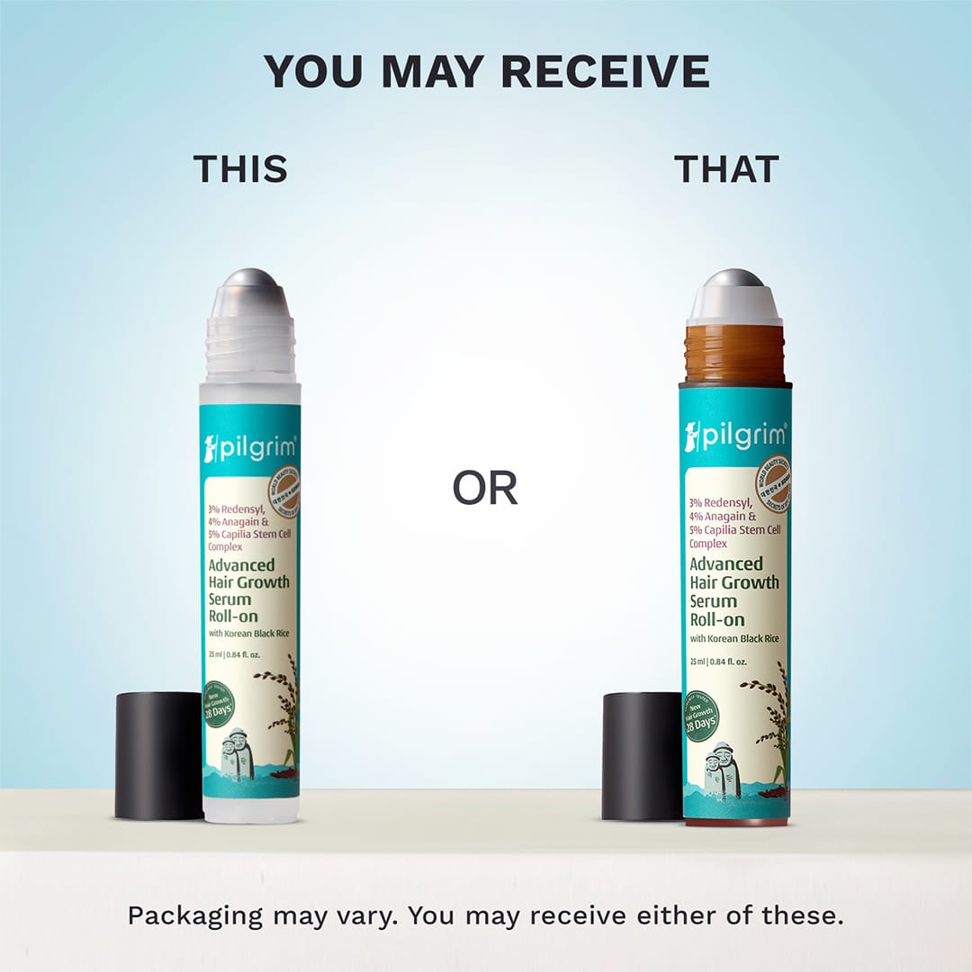 Pilgrim 3% Redensyl, 4% Anagain & 5% Capilia Stem Cell Complex Advanced Hair Growth Serum Roll-On, 30ml - Image 2 - Buy from Indicrest