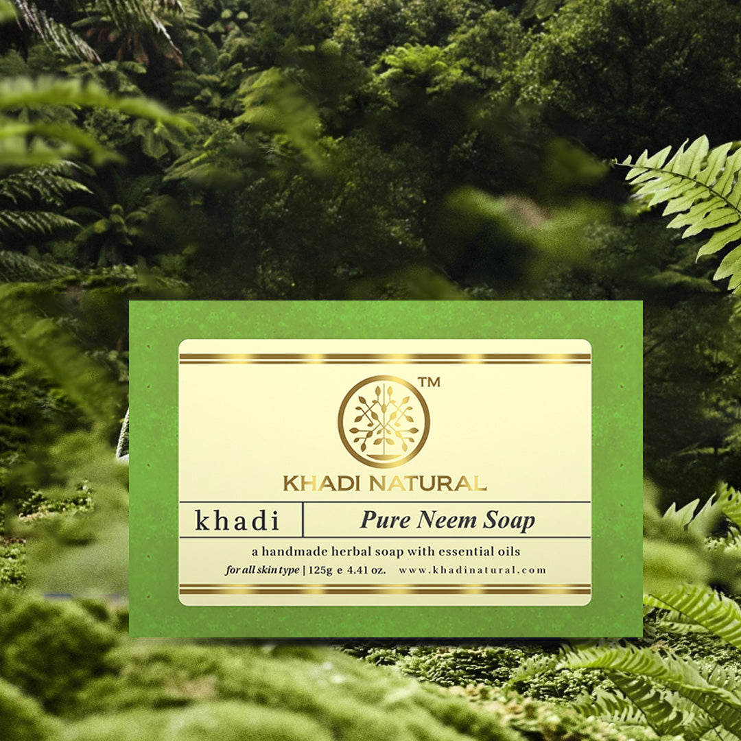 Khadi Natural Pure Neem Soap Combo Pack Of 8 – 125gm Each - Image 5 - Buy from Indicrest