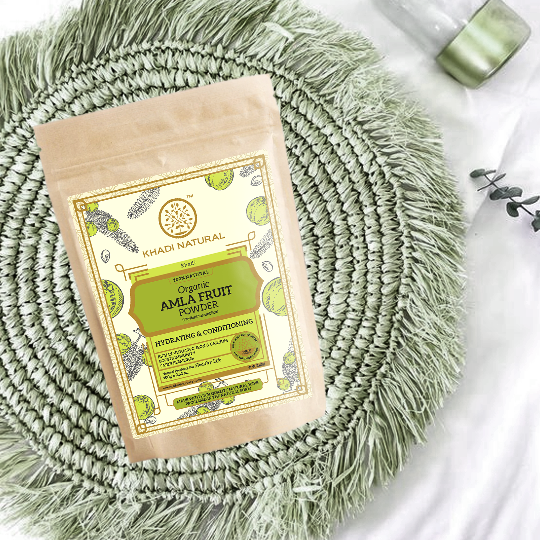 Khadi Natural Organic Amla Fruit Powder For Hair Care - 100% Natural - 100gm - Image 6 - Buy from Indicrest