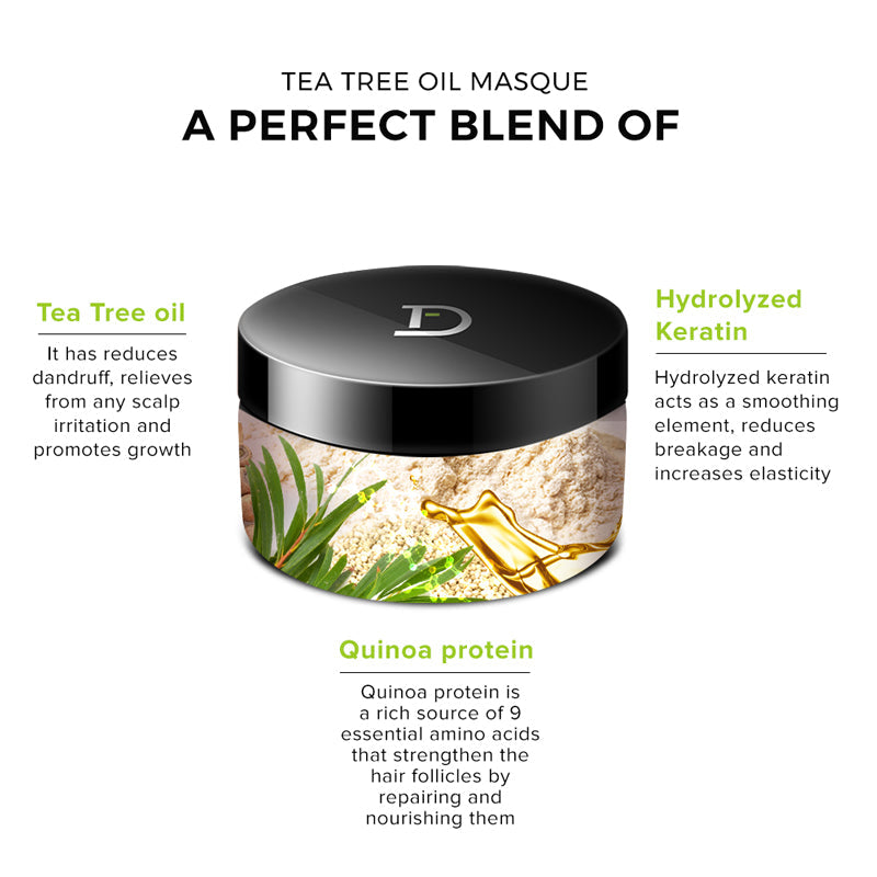 De Fabulous Tea Tree Oil Hair Masque, 250ml - Image 2 - Buy from Indicrest