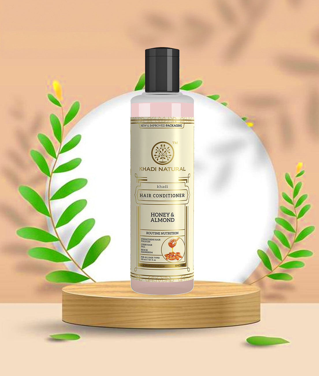 Khadi Natural Honey & Almond Hair Conditioner - 210ml - Image 8 - Buy from Indicrest