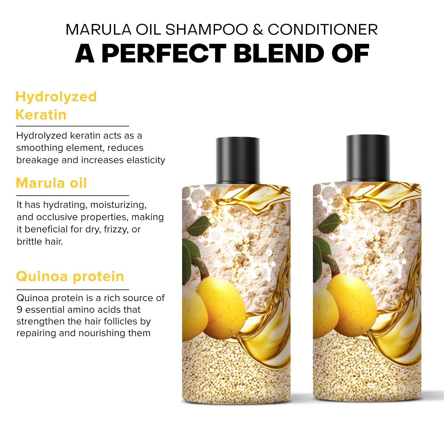 De Fabulous Marula Oil Shampoo 250ml and Conditioner 250ml - Image 2 - Buy from Indicrest