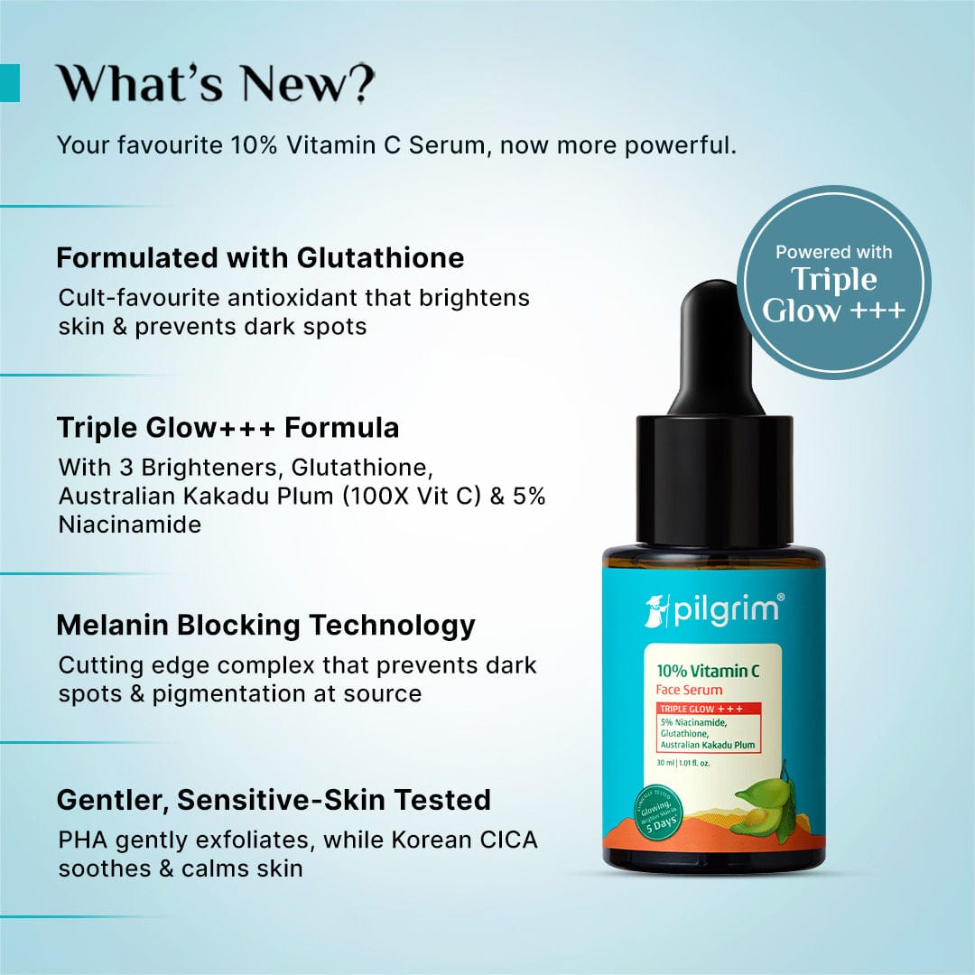 Pilgrim 10% Vitamin C Face Serum For Triple Glow+++, 30ml - Image 5 - Buy from Indicrest