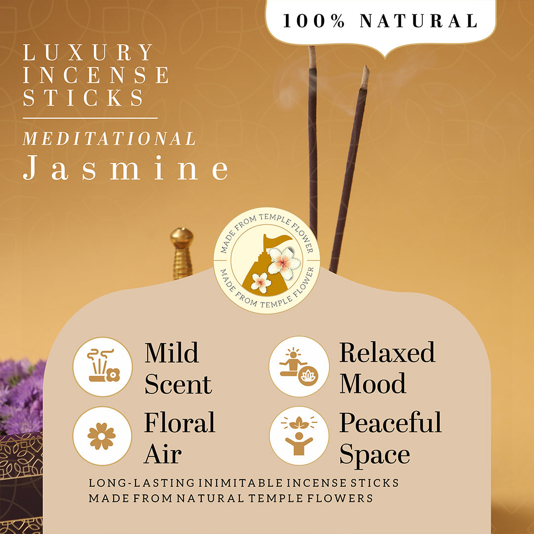 Khadi Natural Incense Sticks Collection – Jasmine - Rose - Lavender & Sandalwood Combo Pack of 12 - Image 2 - Buy from Indicrest