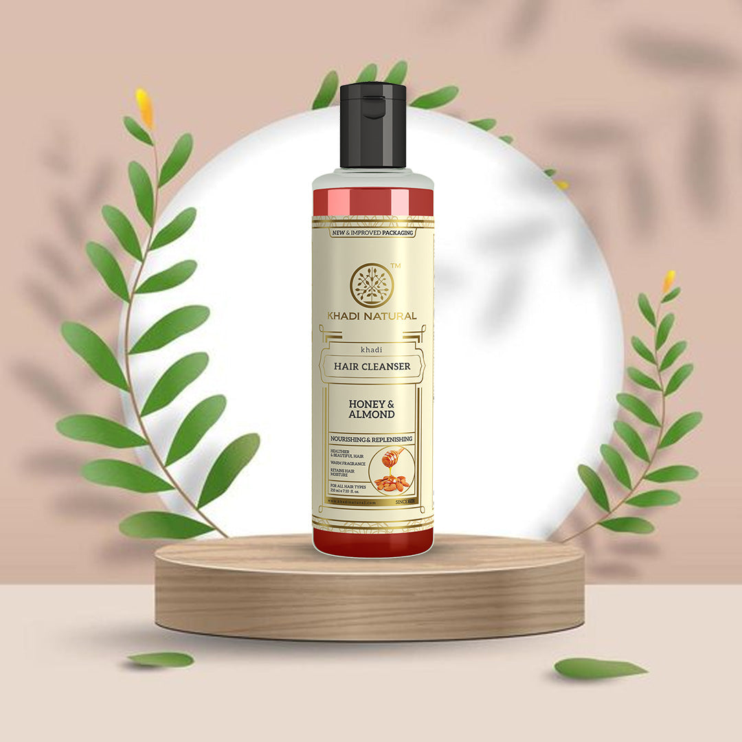 Khadi Natural Honey & Almond Hair Cleanser - 210ml - Image 7 - Buy from Indicrest
