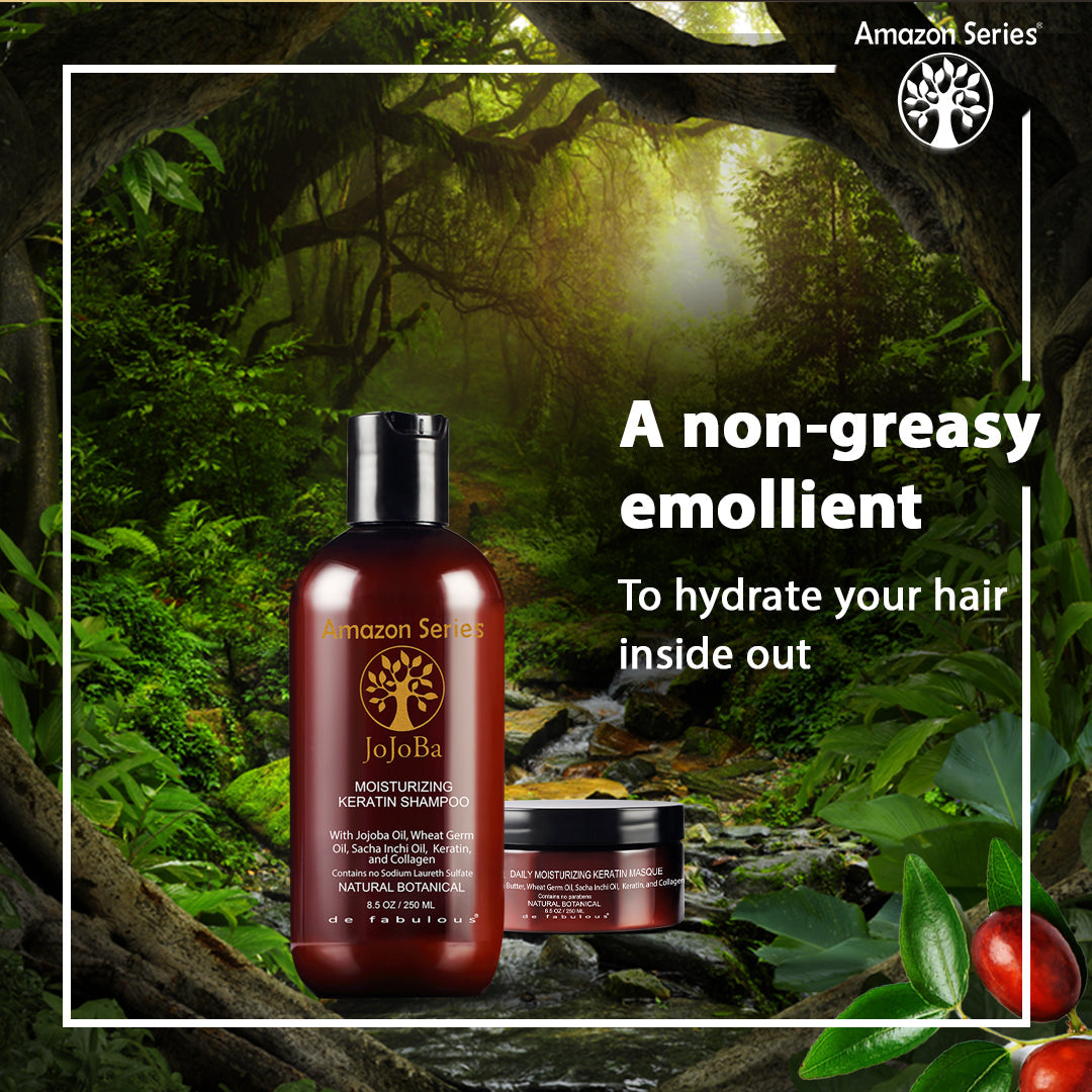 De Fabulous Amazon Series Jojoba Shampoo 250ml + Masque 250ml + Acai Oil 59ml - Image 2 - Buy from Indicrest
