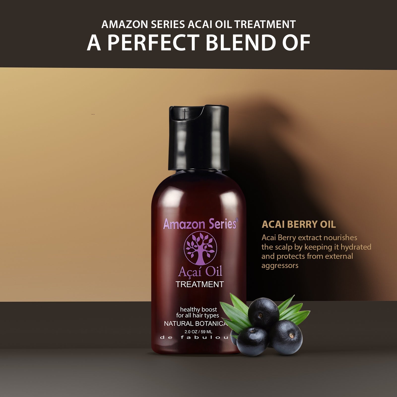 De Fabulous Amazon Series Acai Oil Treatment, 59ml - Image 2 - Buy from Indicrest