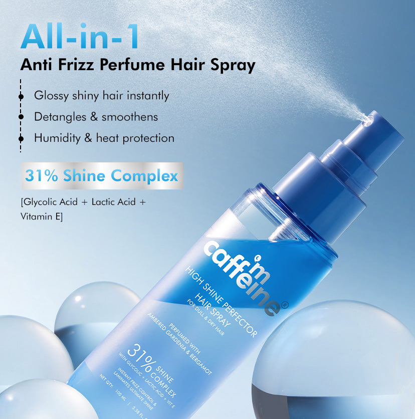 Mcaffeine Anti-Frizz Perfume Hair Spray, 31% Shine Complex For Instant gloss, 100g - Image 2 - Buy from Indicrest
