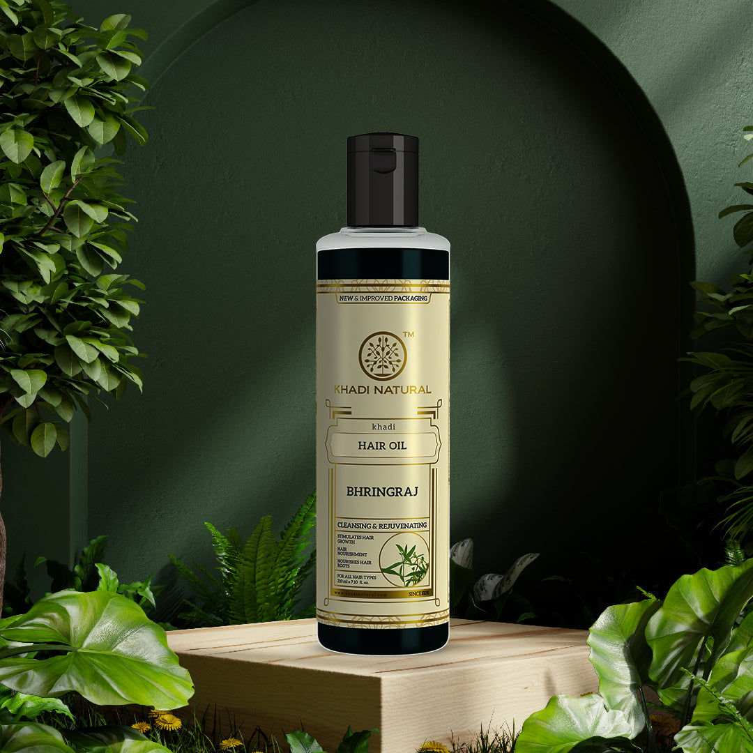 Khadi Natural Bhringraj Hair Oil - 210ml - Image 5 - Buy from Indicrest