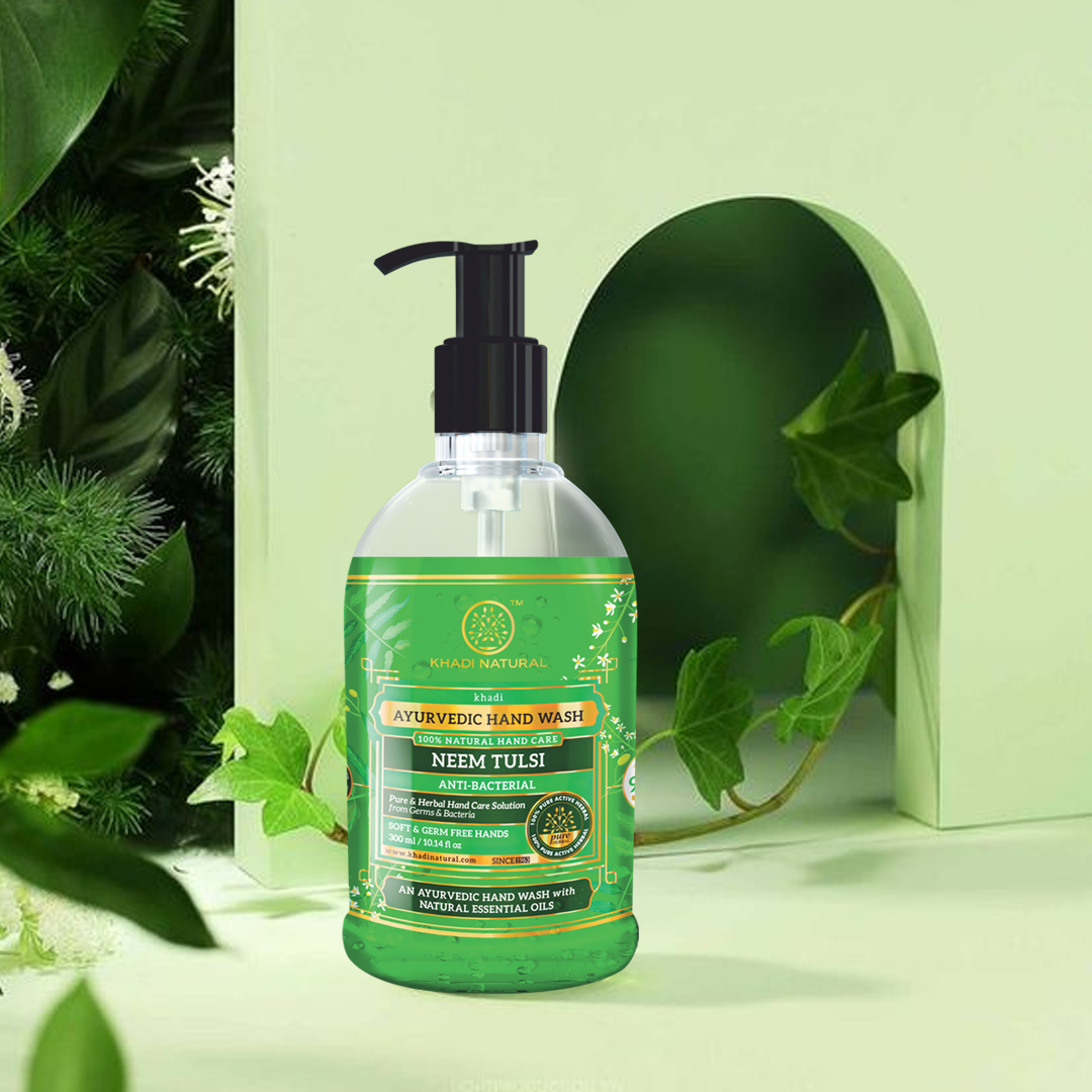 Khadi Natural Anti-Bacterial Neem Tulsi Handwash - 300ml - Image 5 - Buy from Indicrest
