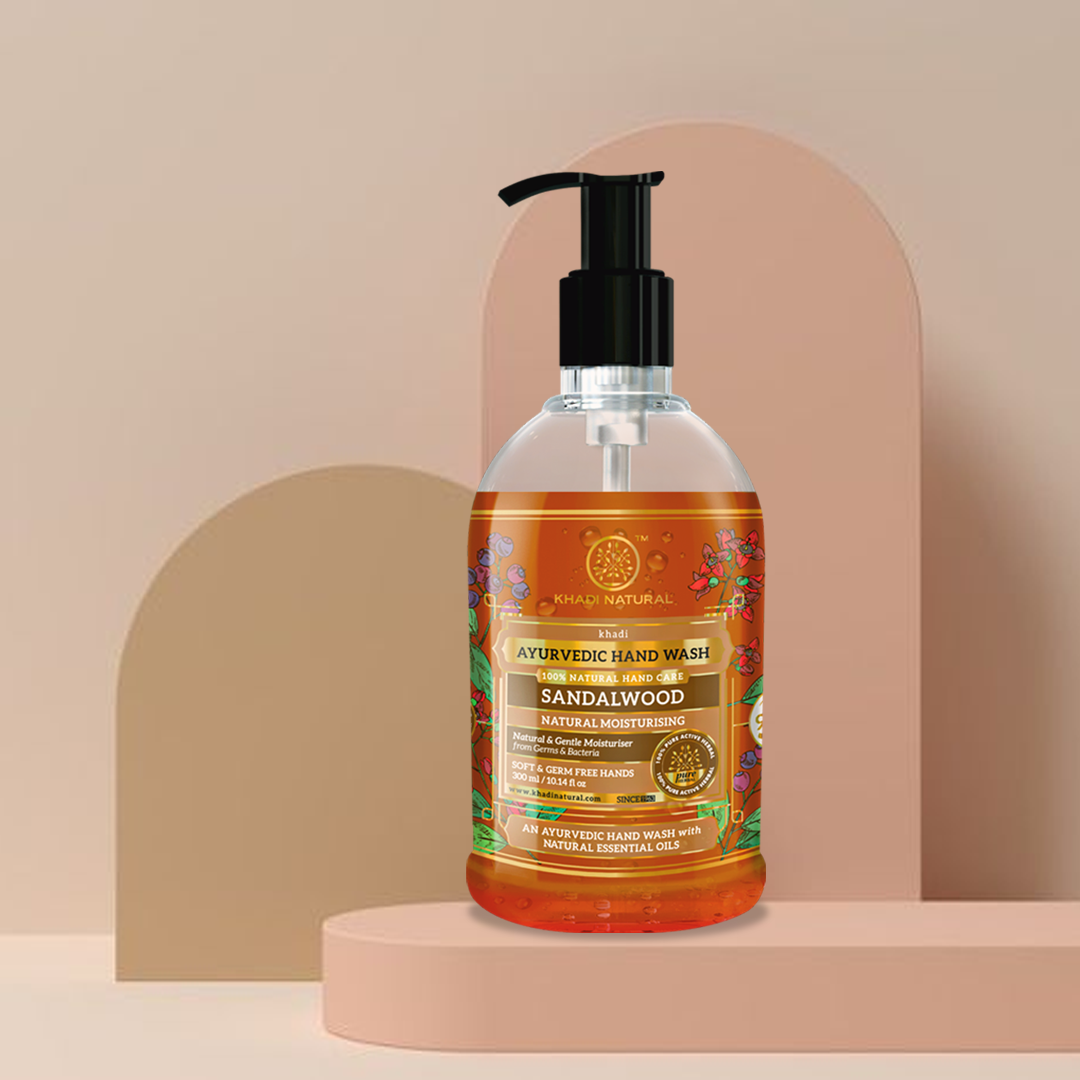 Khadi Natural Moisturizing Sandalwood Handwash - 300ml - Image 5 - Buy from Indicrest