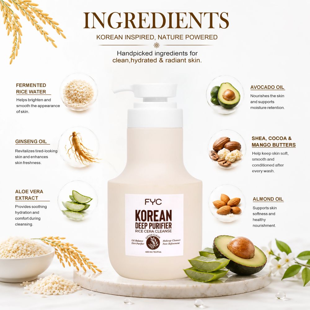 fyc-professional-korean-deep-purifier-face-cleanser-with-rice-water-ginseng-oil - Image 3 - Buy from Indicrest